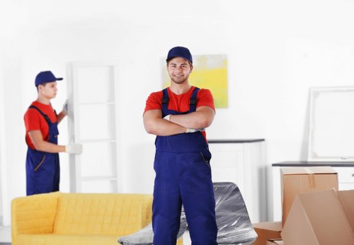 Professional team preparing a piano removal in Northkensington