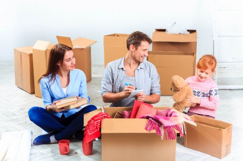 Family belongings safely packed for storage in Northkensington