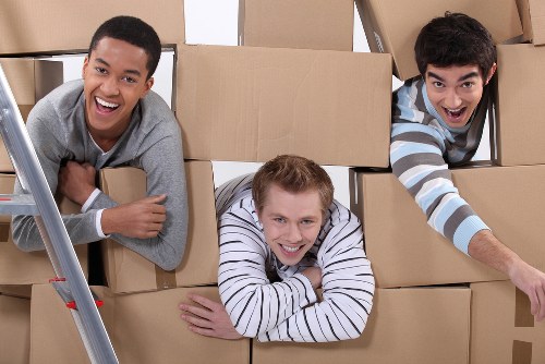 Business inventory and documents arranged in storage in Northkensington