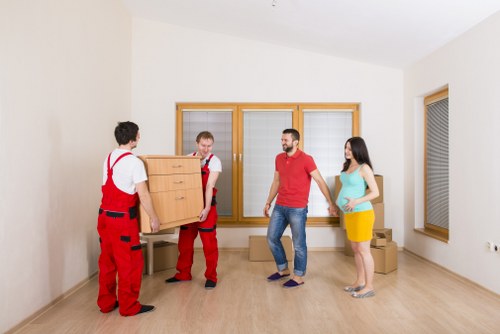 Protective packing and furniture wrapping for a safe flat move in North Kensington