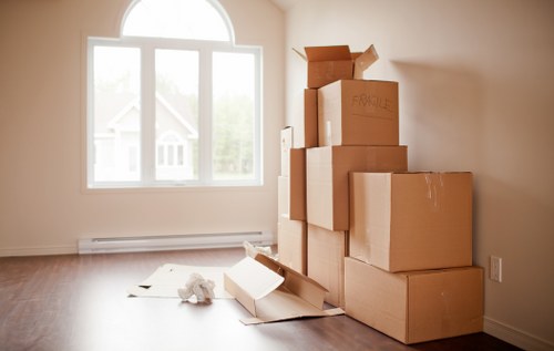 Student moving day essentials and packed items in Northkensington