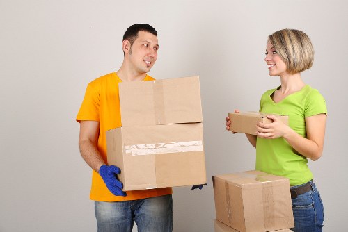 Organised moving boxes prepared for a home relocation